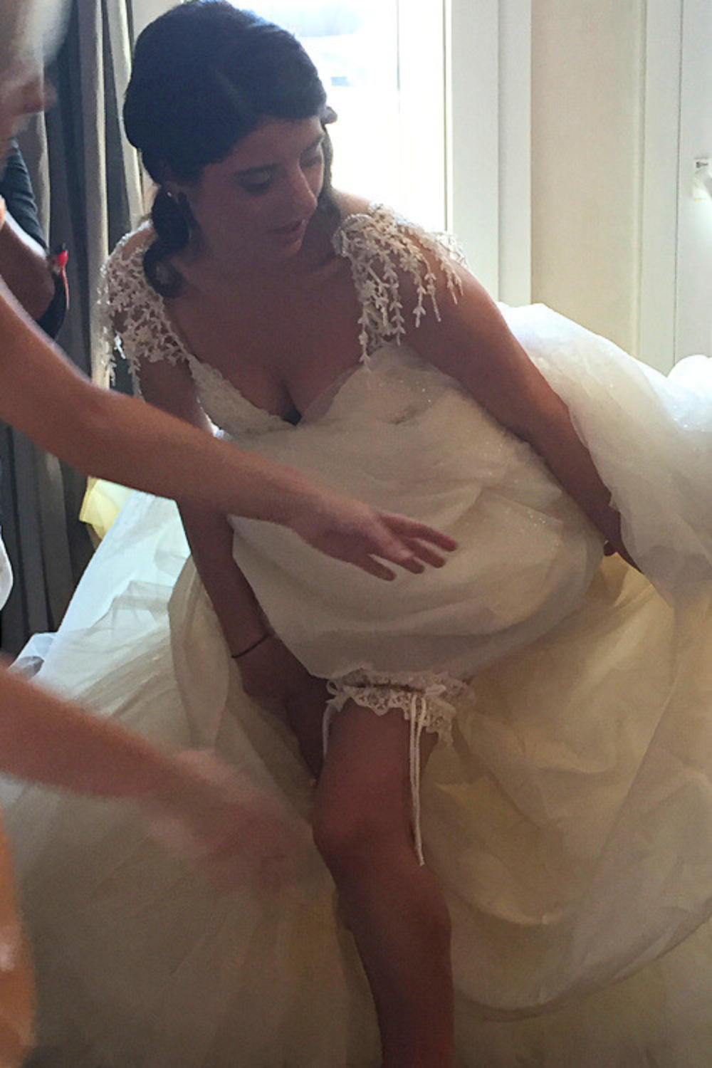 Bride getting ready