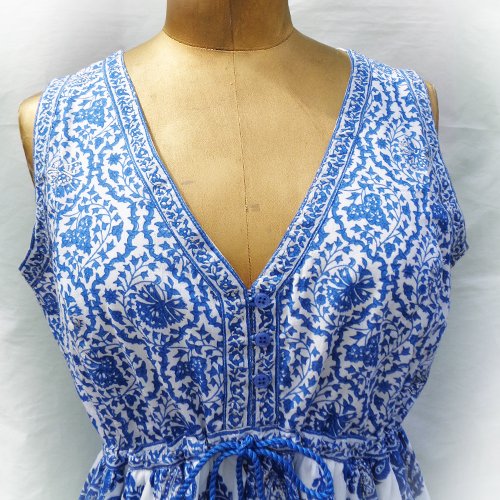 east dress sahara print sundress bodice detail