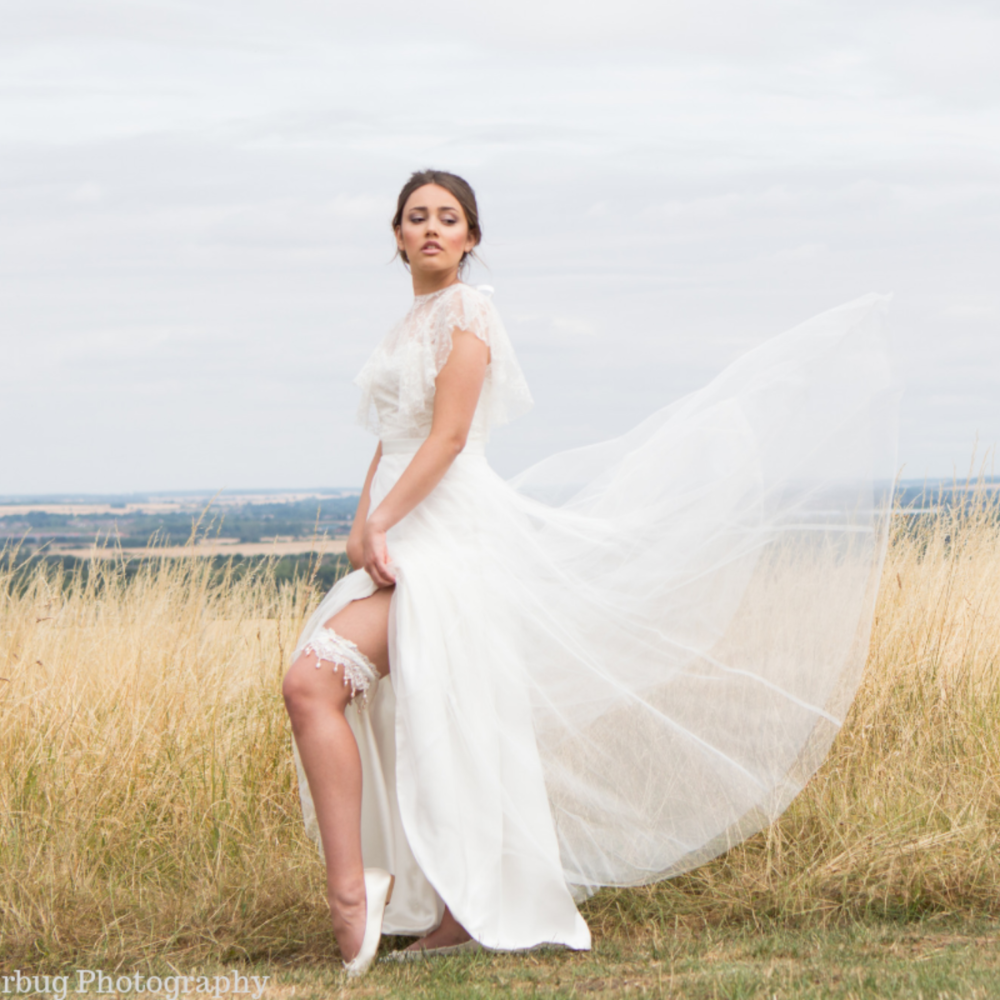 Dream wedding garter handmade with freshwater pearls